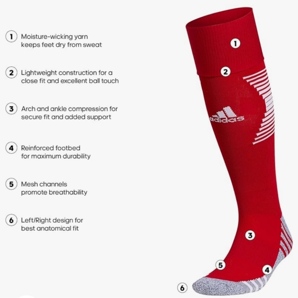 (3) Adidas Soccer Team Speed Socks - Picture 10 of 13